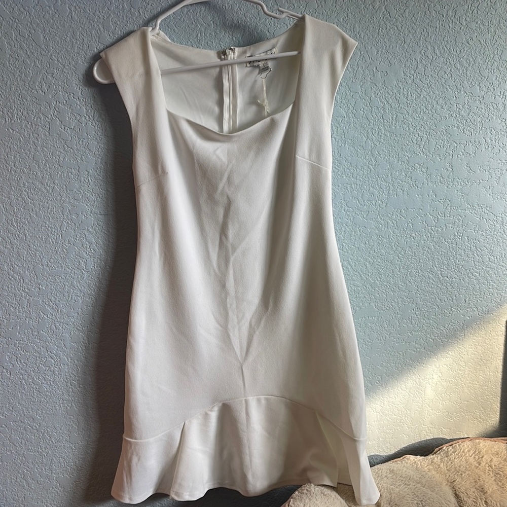 She + sky little white dress